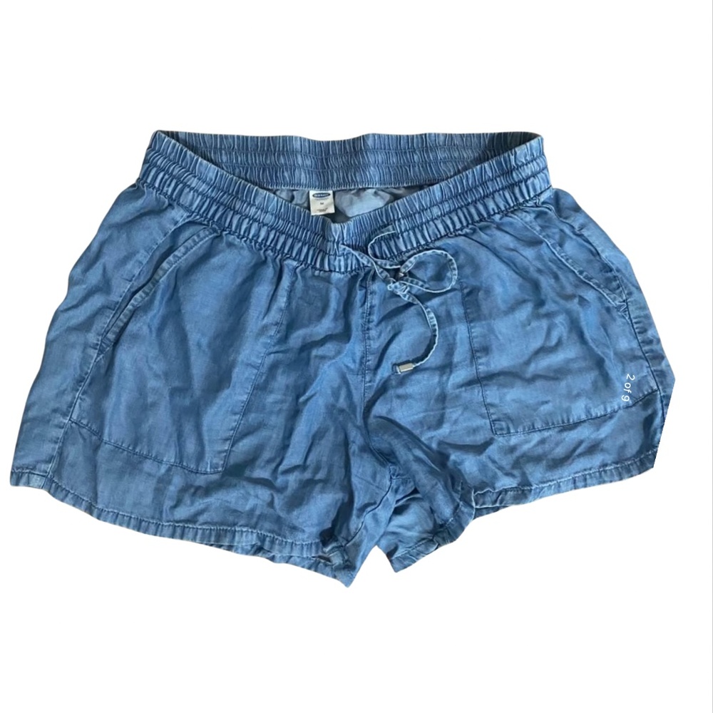 Old Navy Chambray Drawstring Shorts Size Medium